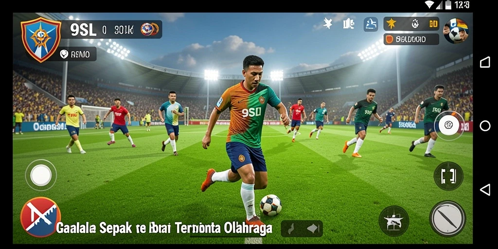 Gameplay menarik dalam game sepak bola 9SL dengan grafis yang menawan.