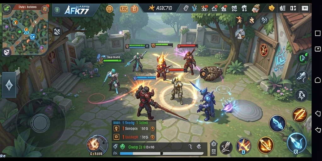 Tampilan strategis dari gameplay AFK77 yang mendebarkan.