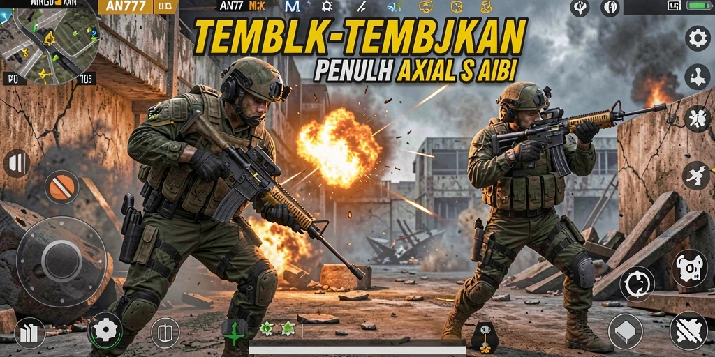 Tangkapan layar utama AN777 yang menunjukkan pertempuran TPS yang intens.