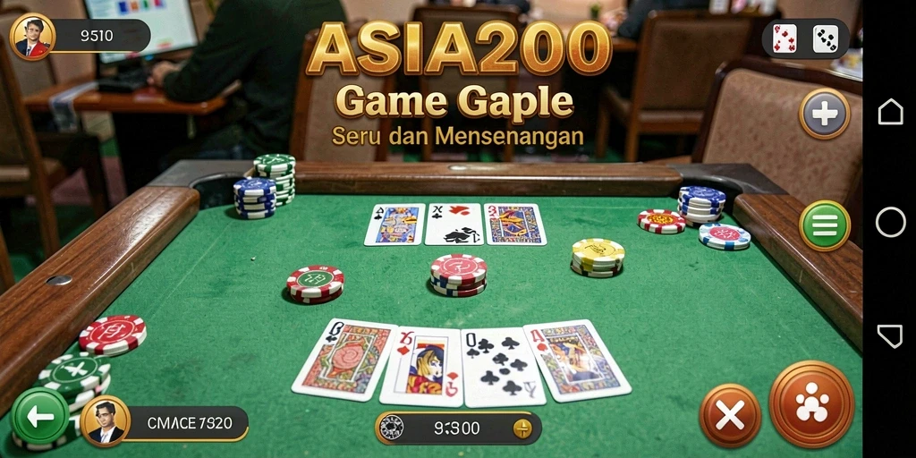Screenshot gameplay <strong>ASIA200</strong> dengan suasana bermain Gaple yang seru.