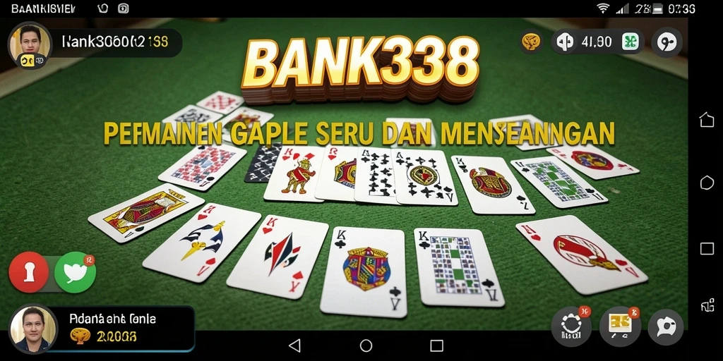 Tampilan gameplay Gaple yang seru dan interaktif di BANK338.