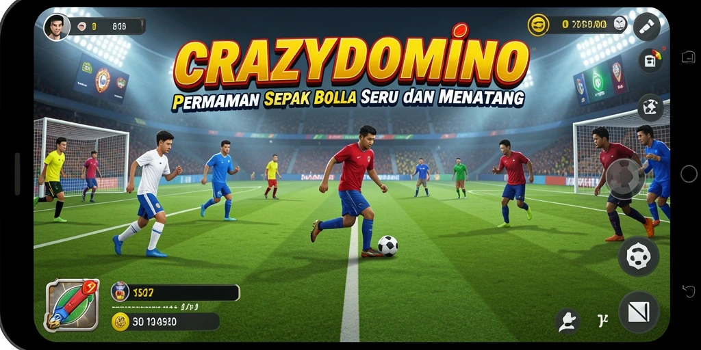 Tampilan gameplay seru dalam permainan Football yang mendebarkan.