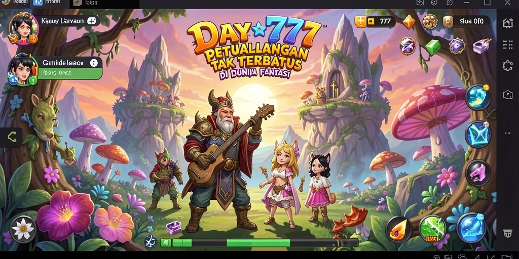 Tangkapan layar utama DAY777 menampilkan aksi gameplay yang mendebarkan.