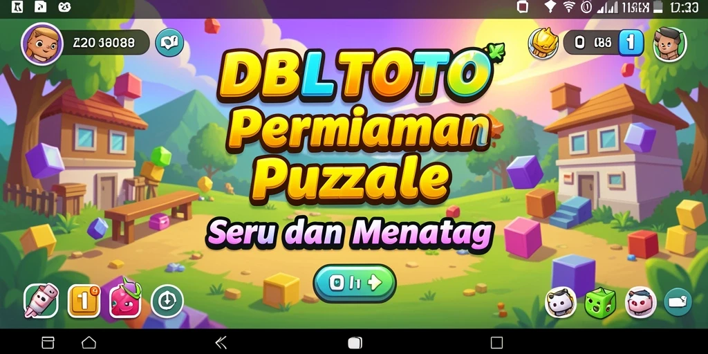 Tampilan utama DBLTOTO dengan gameplay Puzzle yang menarik.