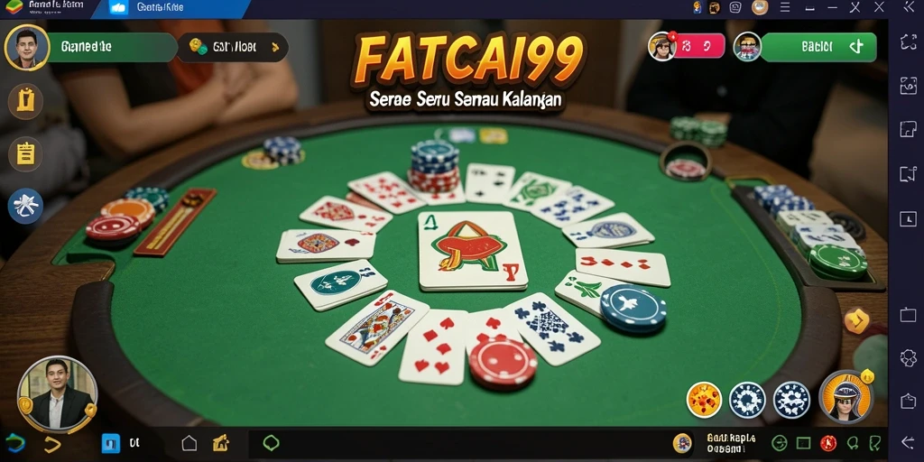 Tampilan gameplay seru dalam permainan Gaple FATCAI99.