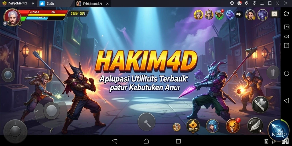 Tampilan antarmuka utama HAKIM4D dengan fitur unggulan.