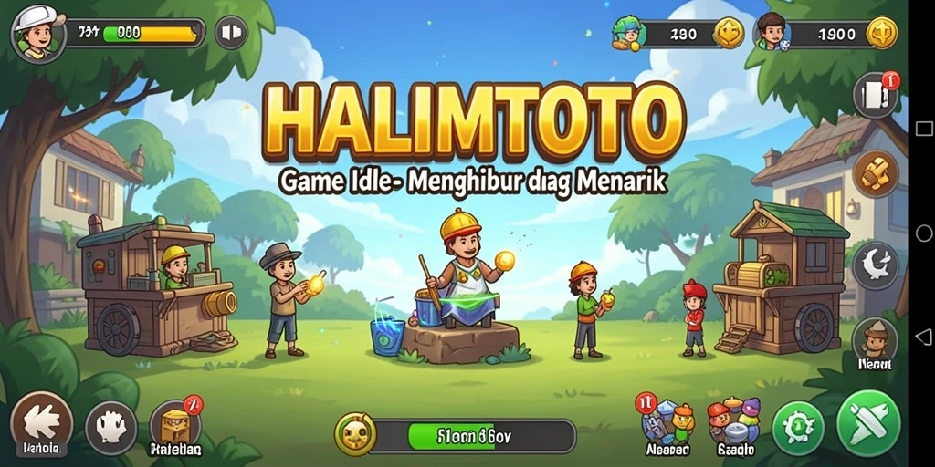 Tampilan gameplay menarik dari HALIMTOTO yang mengusung konsep Idle.