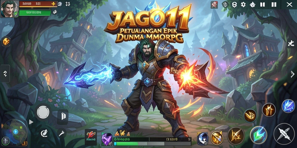 Screenshot JAGO11 menampilkan aksi seru dalam pertarungan MMORPG.