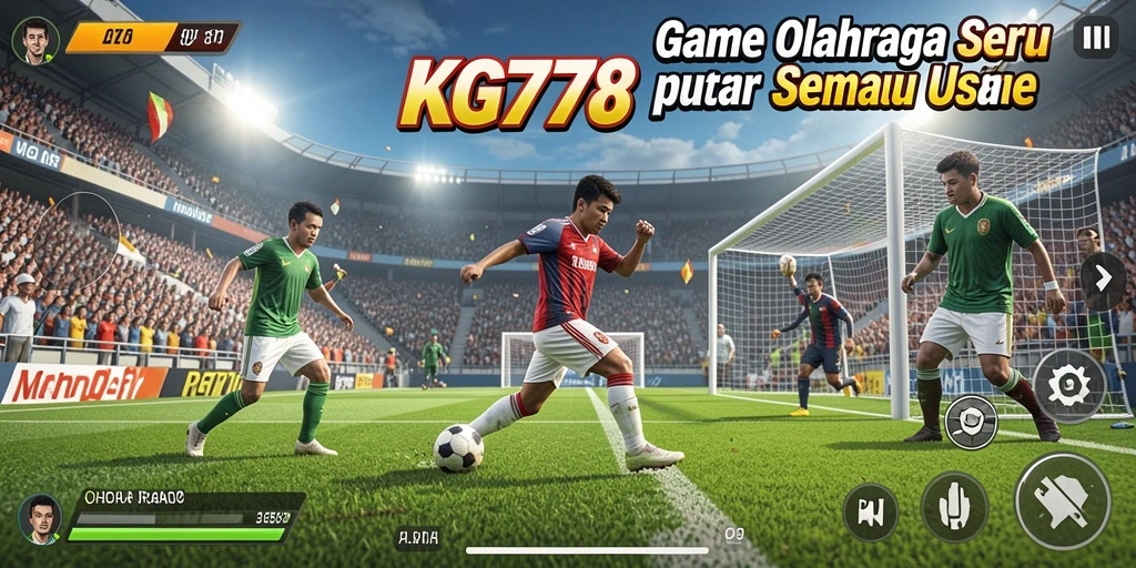 Tampilan utama gameplay KG778 yang menunjukkan aksi seru dalam permainan olahraga.