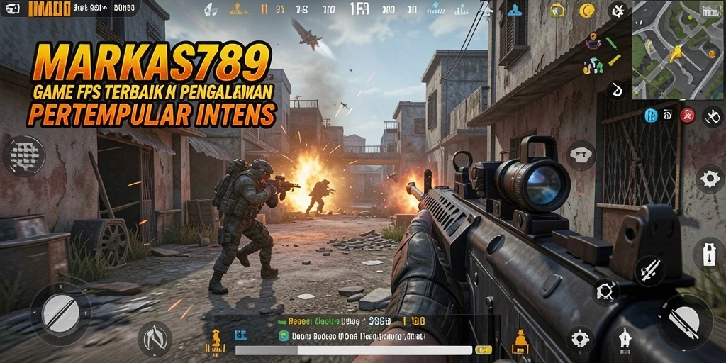 Screenshot menampilkan aksi gameplay intens di MARKAS789.