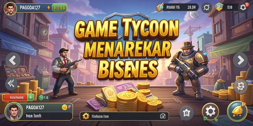 Tampilan gameplay menegangkan dari PAGODA127 dengan nuansa bisnis.