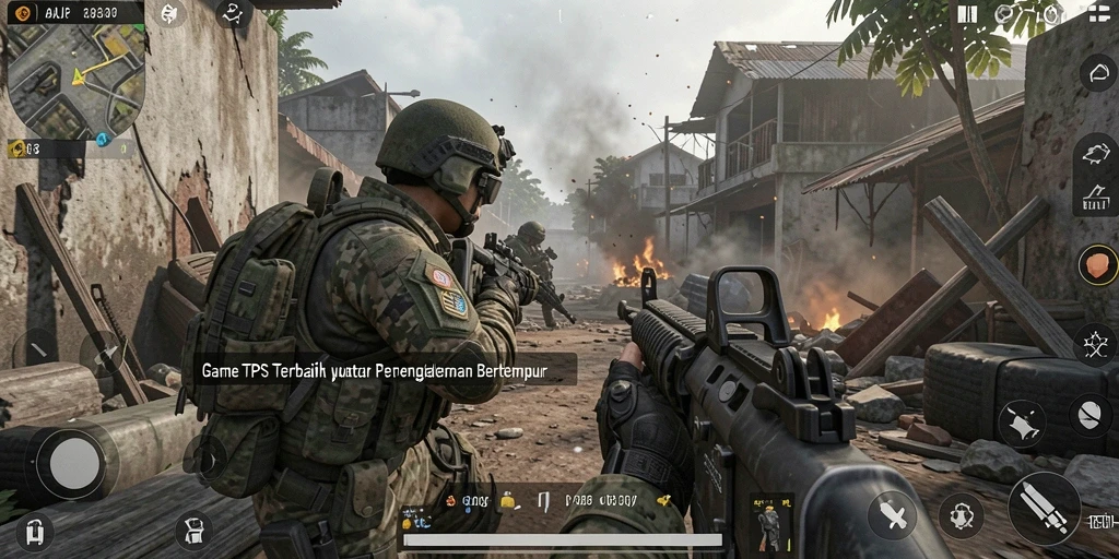 Screenshot dari gameplay TPS PAKARJP yang mendebarkan.