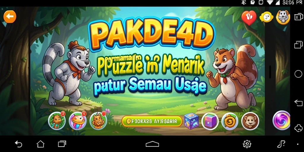 Gameplay menarik PAKDE4D dengan berbagai tantangan Puzzle.