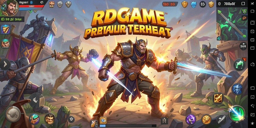Screenshot RPGAME menunjukkan aksi intens dalam pertarungan Battle Royale.