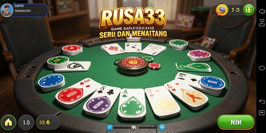 Screenshot utama RUSA33 menampilkan aksi seru permainan Gaple.