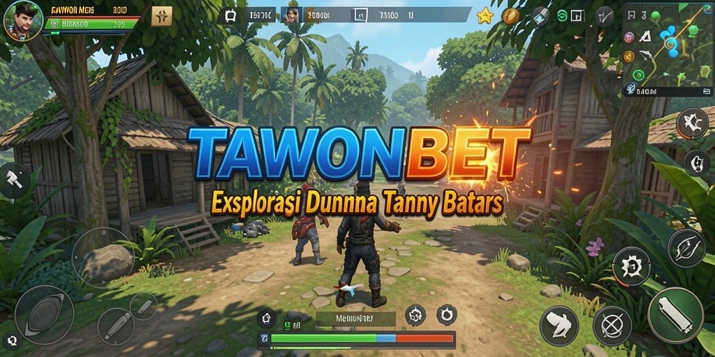 Tampilan gameplay TAWONBET yang berwarna dan dinamis dalam dunia Open World.